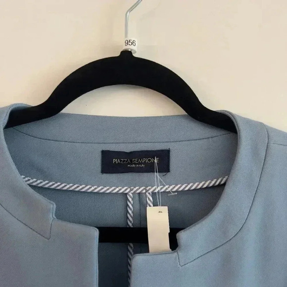 956 NWT Piazza Sempione Blue Suit Jacket Size 46 - Picture 3 of 6